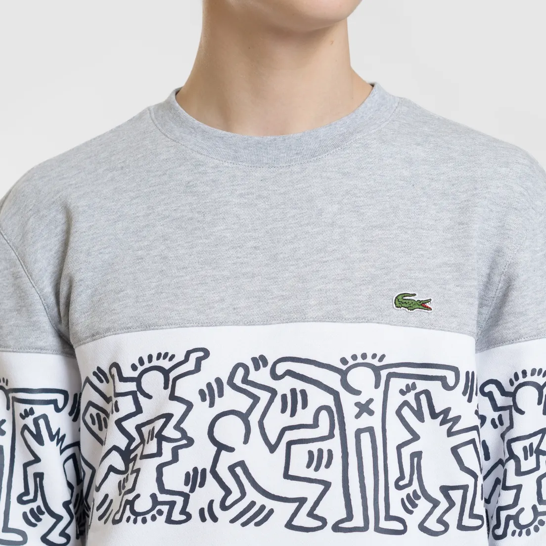 Lacoste Мужская толстовка x Keith Haring Print Crew Neck Colourblock
