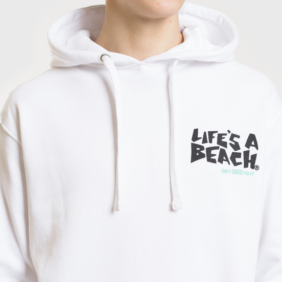 Мужская толстовка Life's a Beach Logo Hoodie White
