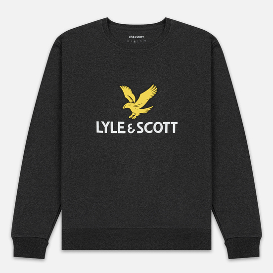 Мужская толстовка Lyle & Scott Logo Charcoal Marl