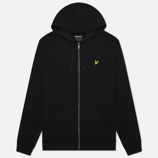 Мужская толстовка Lyle & Scott Zip Through Hoodie Jet Black