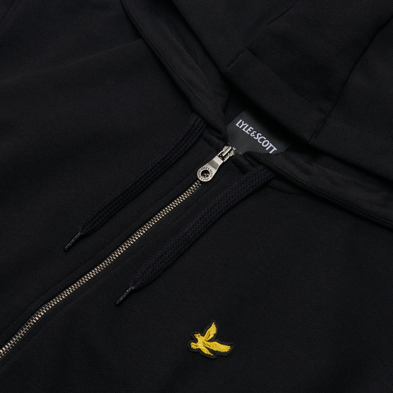 Мужская толстовка Lyle & Scott Zip Through Hoodie Jet Black