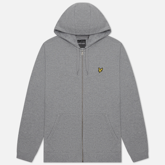 Мужская толстовка Lyle & Scott Zip Through Hoodie Mid Grey Marl