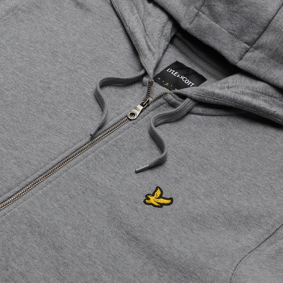 Мужская толстовка Lyle & Scott Zip Through Hoodie Mid Grey Marl