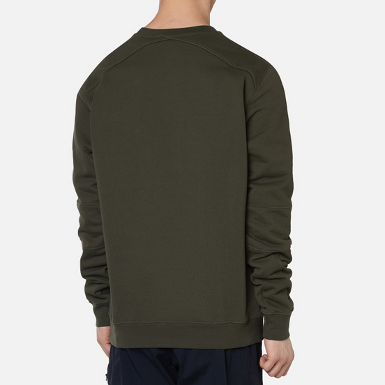 Мужская толстовка MA.Strum Training Crew Diagonal Loopback Dark Khaki Green