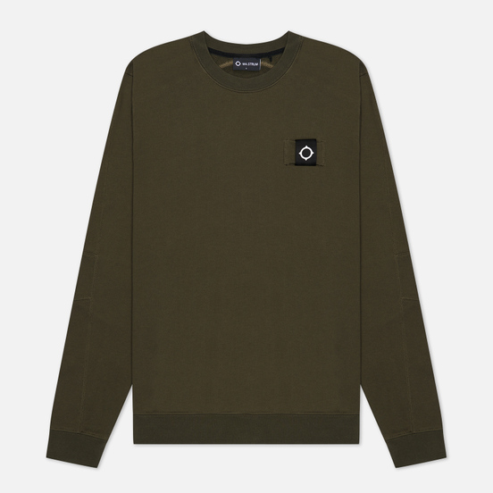 Мужская толстовка MA.Strum Training Crew Diagonal Loopback Dark Khaki Green