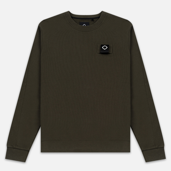 Мужская толстовка MA.Strum Training Crew Diagonal Loopback Dark Khaki Green