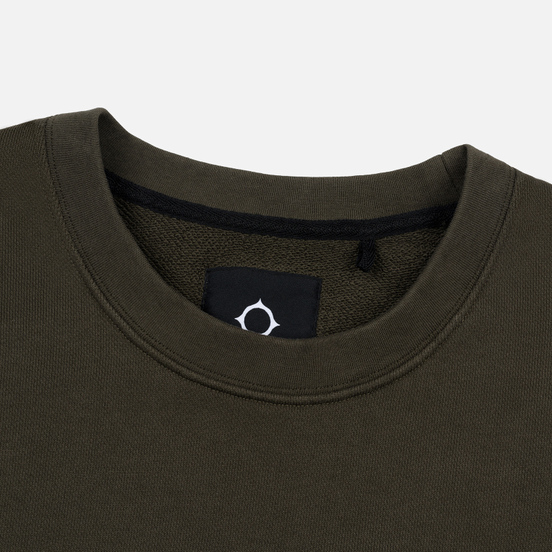 Мужская толстовка MA.Strum Training Crew Diagonal Loopback Dark Khaki Green