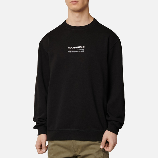 Мужская толстовка maharishi Organic Crew Military Type Embroidery Black
