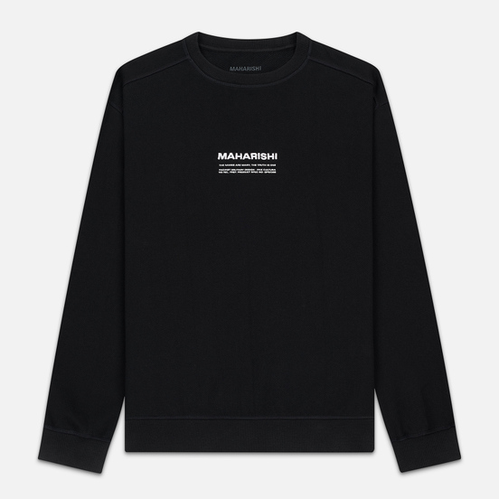 Мужская толстовка maharishi Organic Crew Military Type Embroidery Black