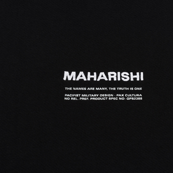Мужская толстовка maharishi Organic Crew Military Type Embroidery Black