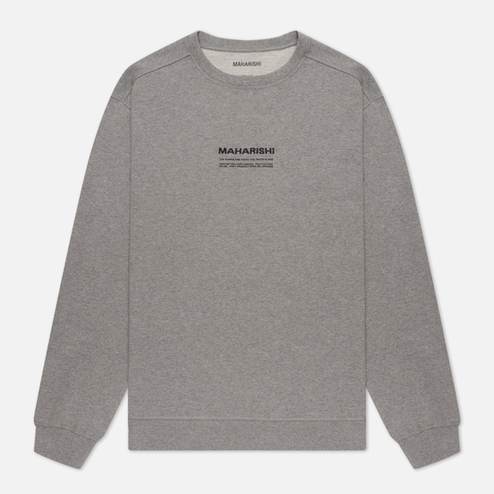 Мужская толстовка maharishi Organic Crew Military Type Embroidery Grey Marl