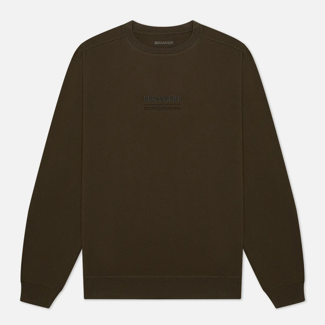 maharishi Мужская толстовка Organic Crew Military Type Embroidery