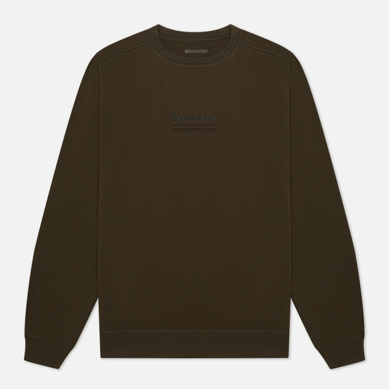 Мужская толстовка maharishi Organic Crew Military Type Embroidery Military Olive