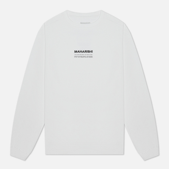 Мужская толстовка maharishi Organic Crew Military Type Embroidery White