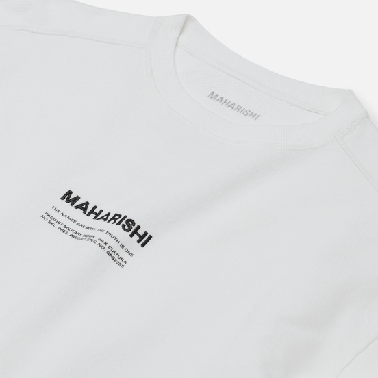 Мужская толстовка maharishi Organic Crew Military Type Embroidery White