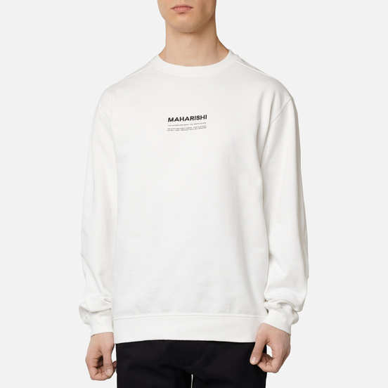 Мужская толстовка maharishi Organic Crew Military Type Embroidery White