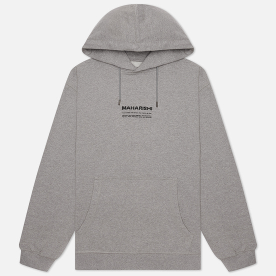 Мужская толстовка maharishi Organic Hooded Military Type Embroidery Grey Marl