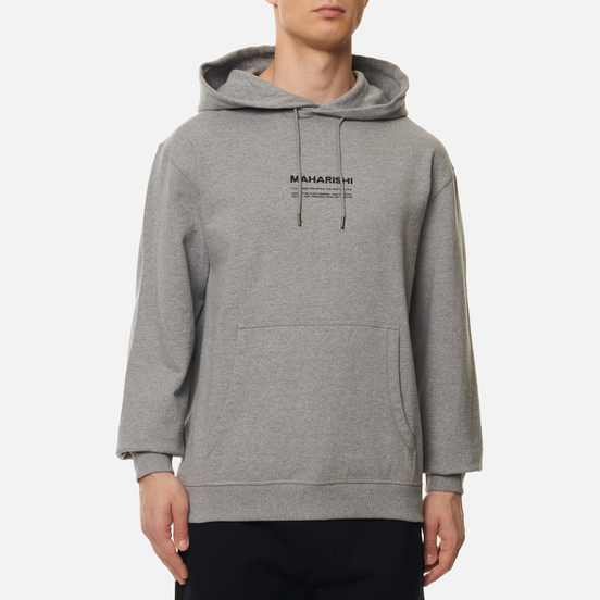 Мужская толстовка maharishi Organic Hooded Military Type Embroidery Grey Marl
