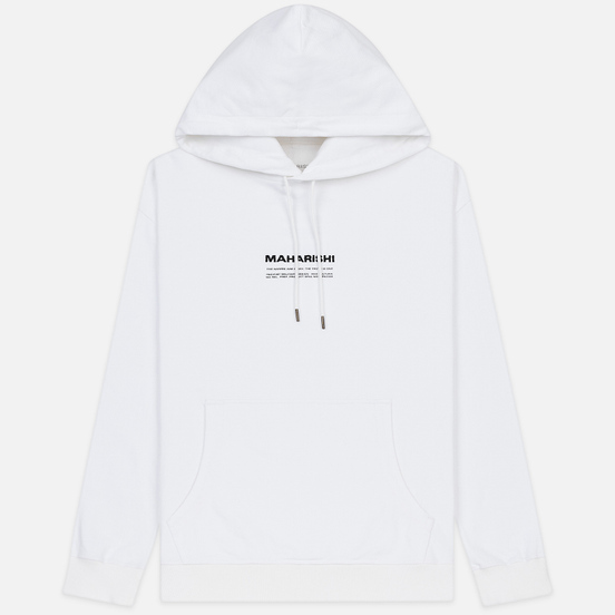 Мужская толстовка maharishi Organic Hooded Military Type Embroidery White