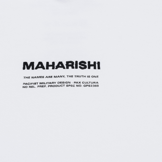 Мужская толстовка maharishi Organic Hooded Military Type Embroidery White
