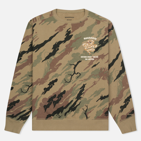 Мужская толстовка maharishi Snakes Camouflage Crew Vintage Archive Woodland Camo
