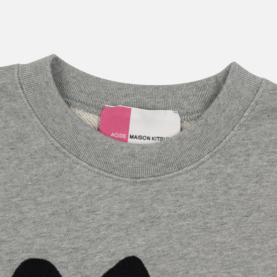 Мужская толстовка Maison Kitsune Acide Fox Embroidery Grey Melange