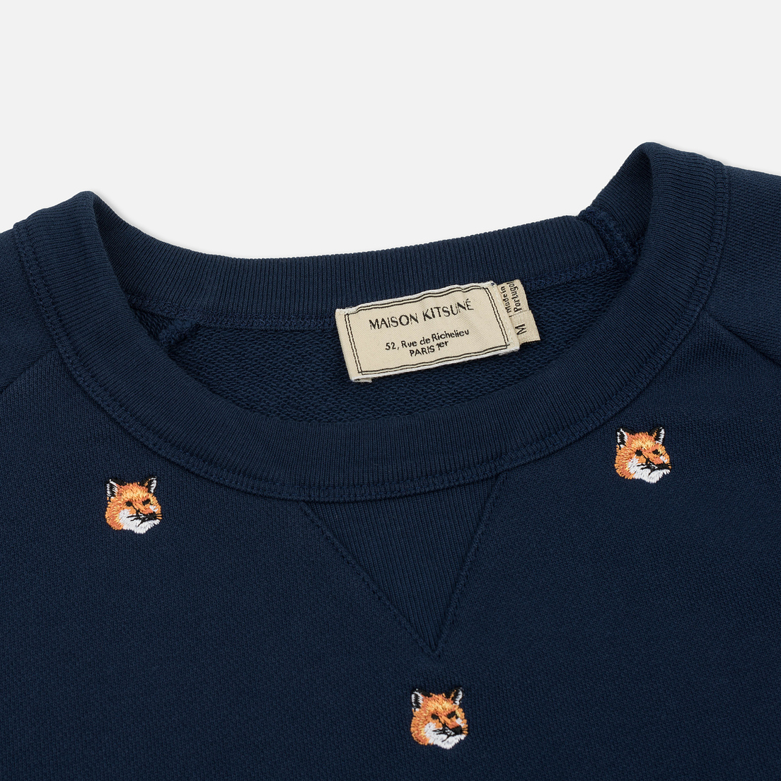 Maison Kitsune Мужская толстовка All Over Fox Head Embroidery