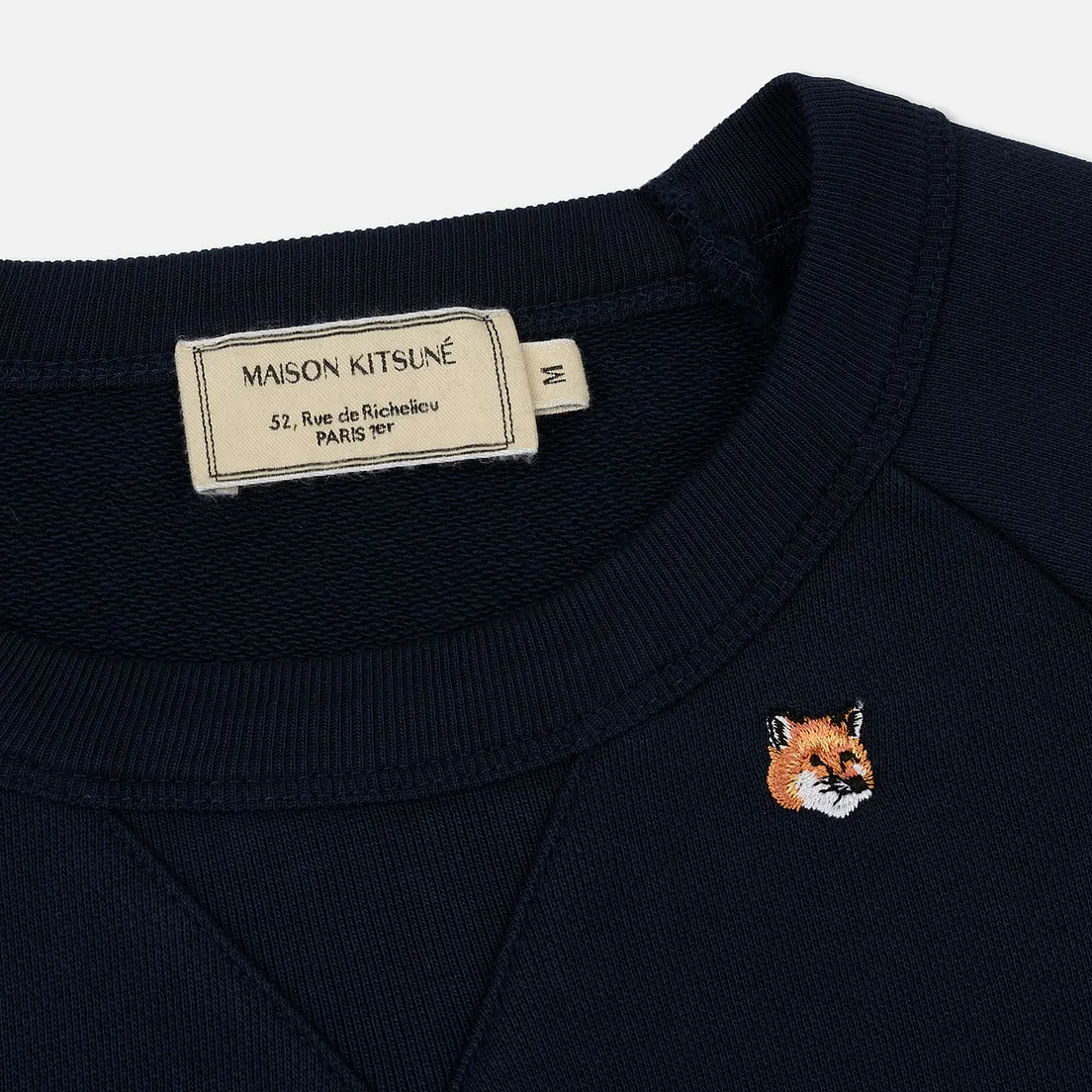 Maison Kitsune Мужская толстовка All Over Fox Head Patch Embroidery