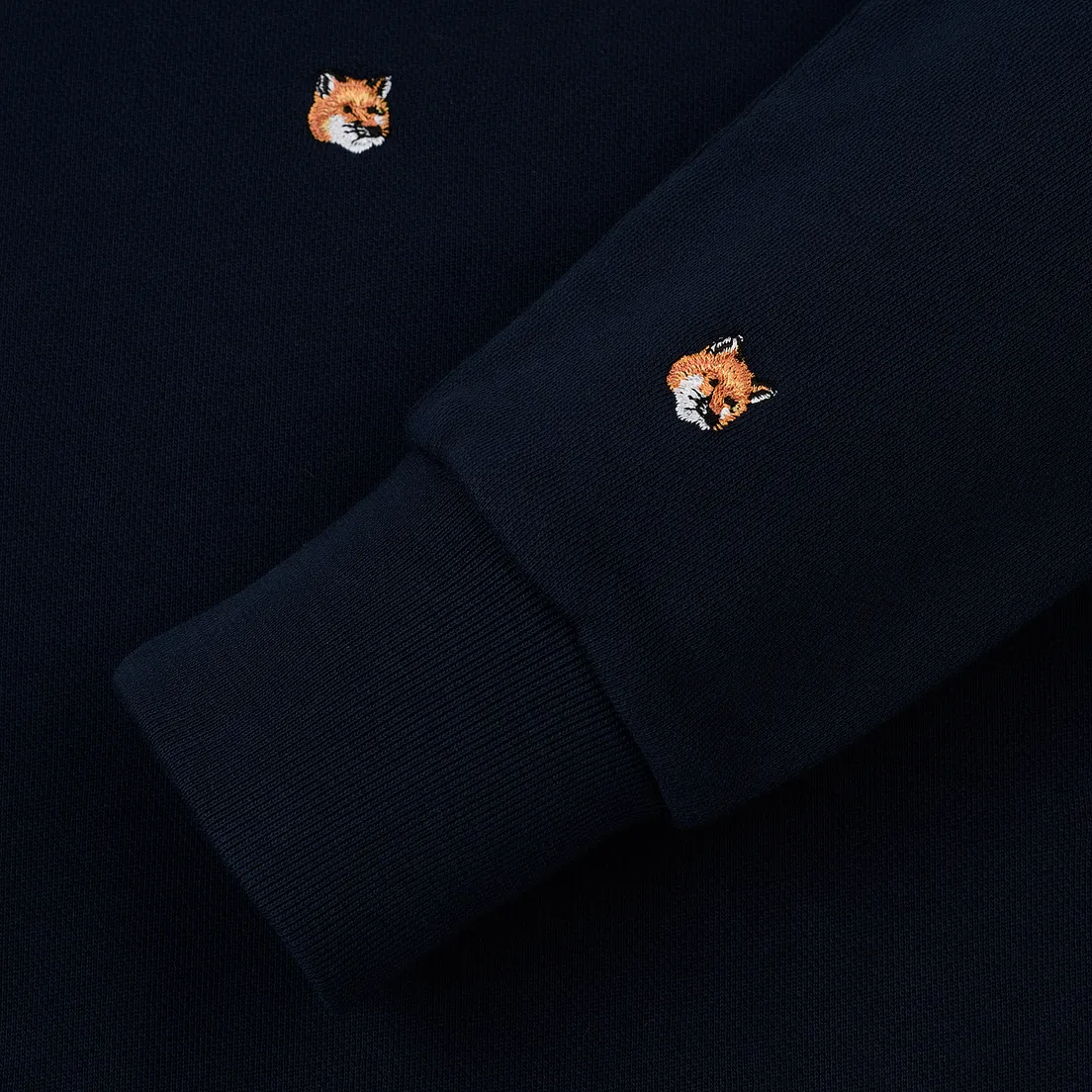 Maison Kitsune Мужская толстовка All Over Fox Head Patch Embroidery