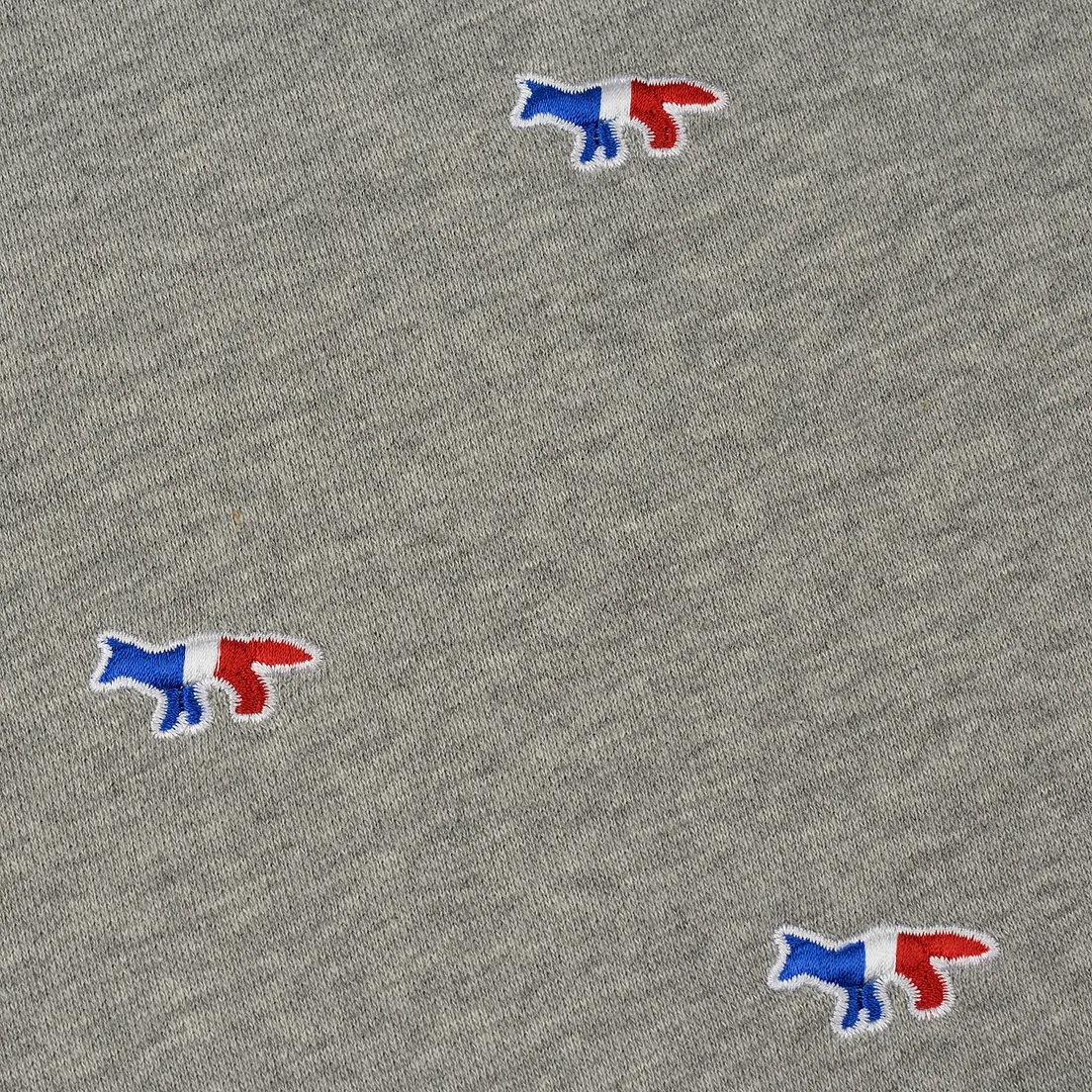 Maison Kitsune Мужская толстовка All Over Tricolor Fox Patch Embroidery