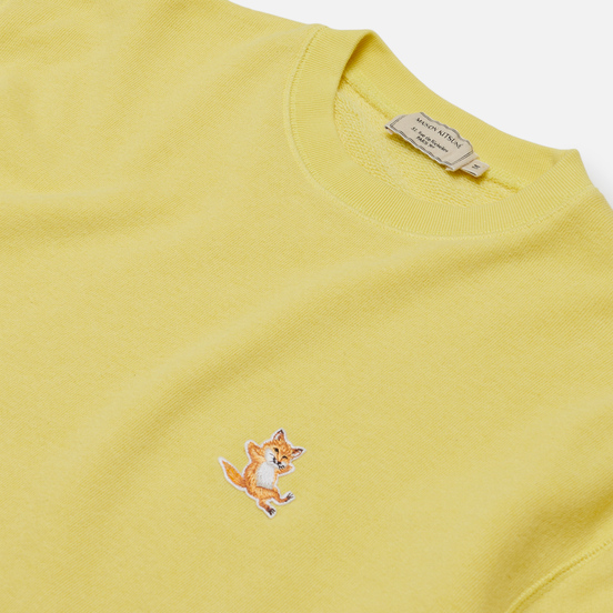 Мужская толстовка Maison Kitsune Chillax Fox Patch Regular Fit Lemon