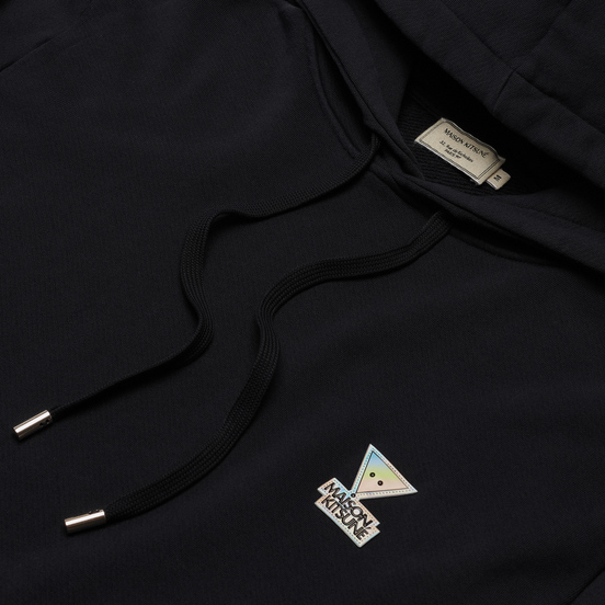Мужская толстовка Maison Kitsune Hoodie Rainbow Triangle Fox Patch Black