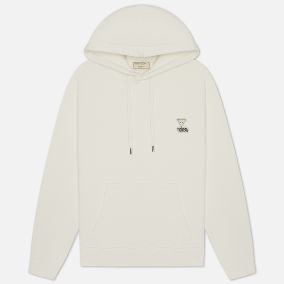 Мужская толстовка Maison Kitsune Hoodie Rainbow Triangle Fox Patch White