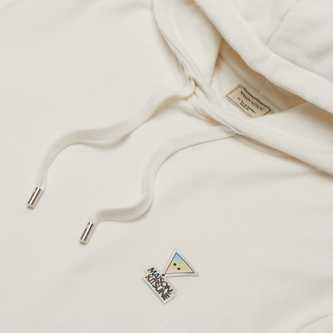 Maison Kitsune Мужская толстовка Hoodie Rainbow Triangle Fox Patch