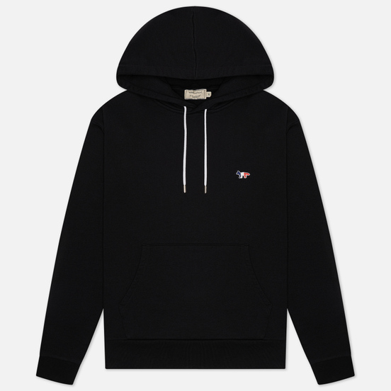 Мужская толстовка Maison Kitsune Tricolor Fox Patch Classic Hoodie Black