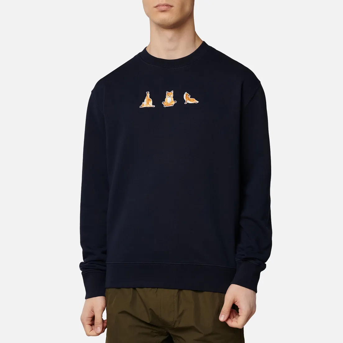 Maison Kitsune Мужская толстовка Yoga Fox Patches