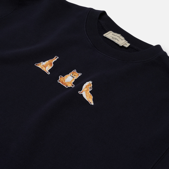 Мужская толстовка Maison Kitsune Yoga Fox Patches Navy