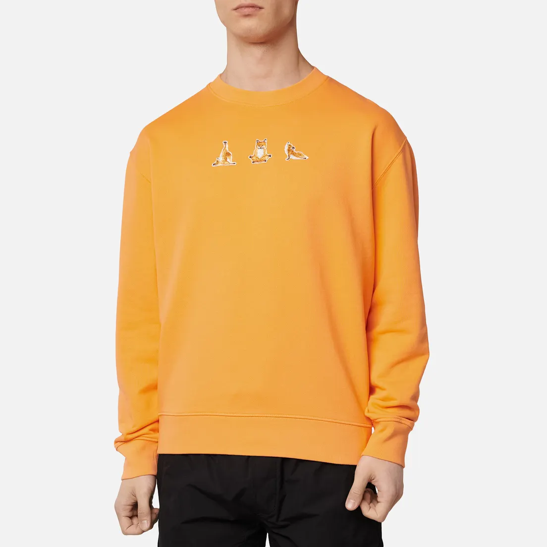 Maison Kitsune Мужская толстовка Yoga Fox Patches