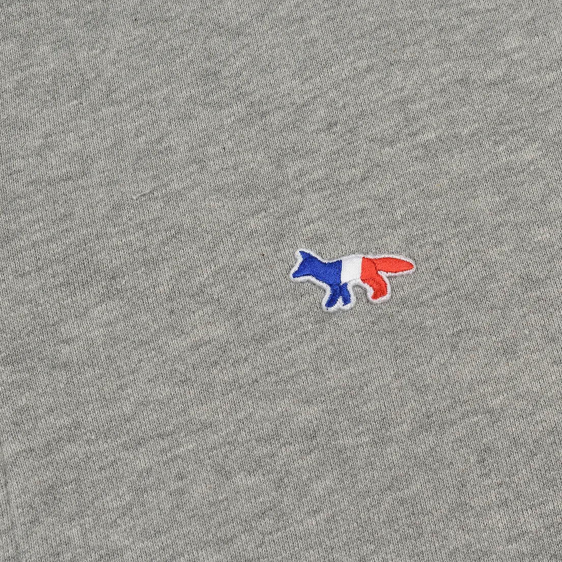 Maison Kitsune Мужская толстовка Zip Hoodie Tricolor Fox Patch