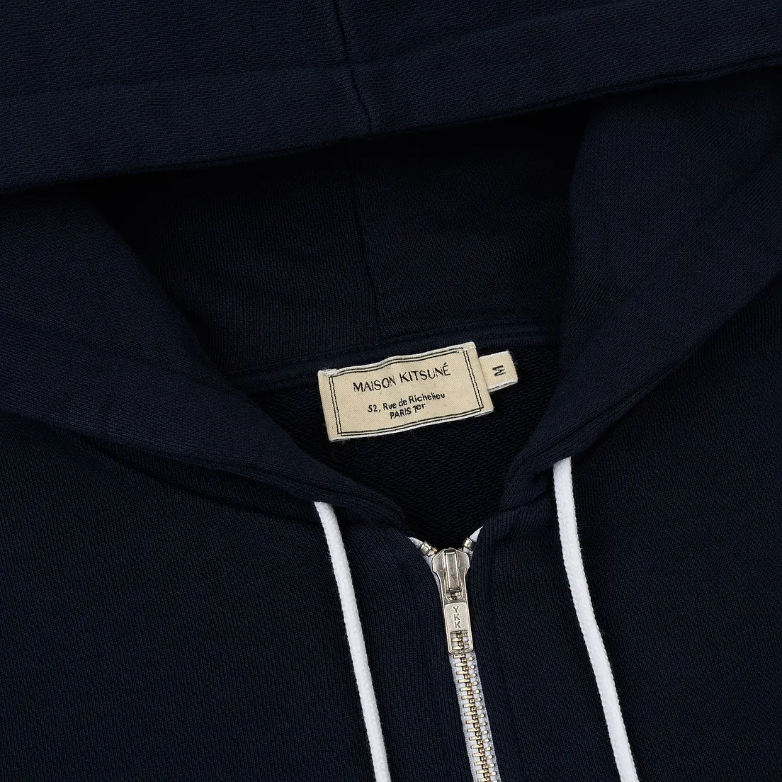 Maison Kitsune Мужская толстовка Zip Hoodie Tricolor Fox Patch