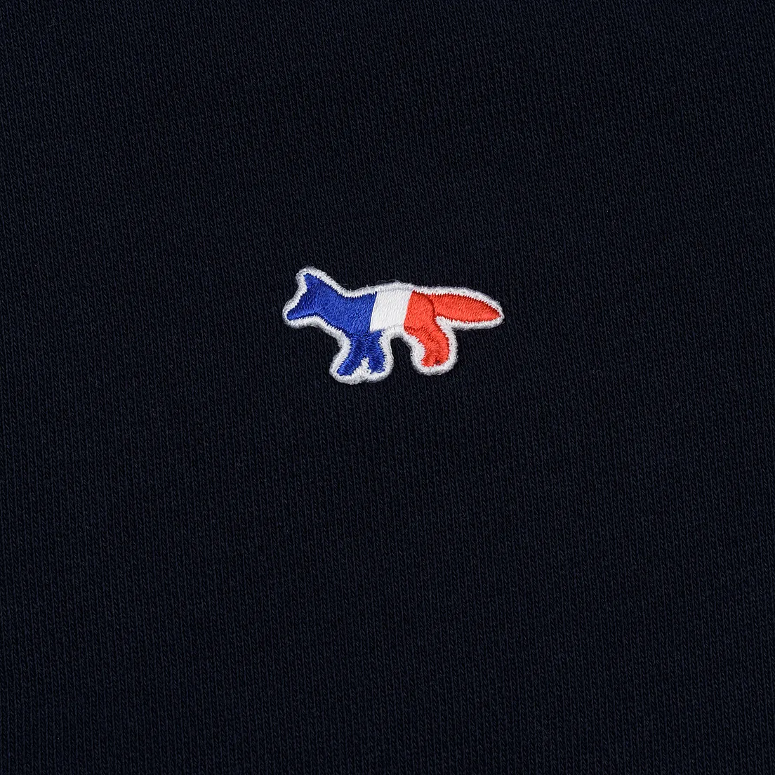Maison Kitsune Мужская толстовка Zip Hoodie Tricolor Fox Patch