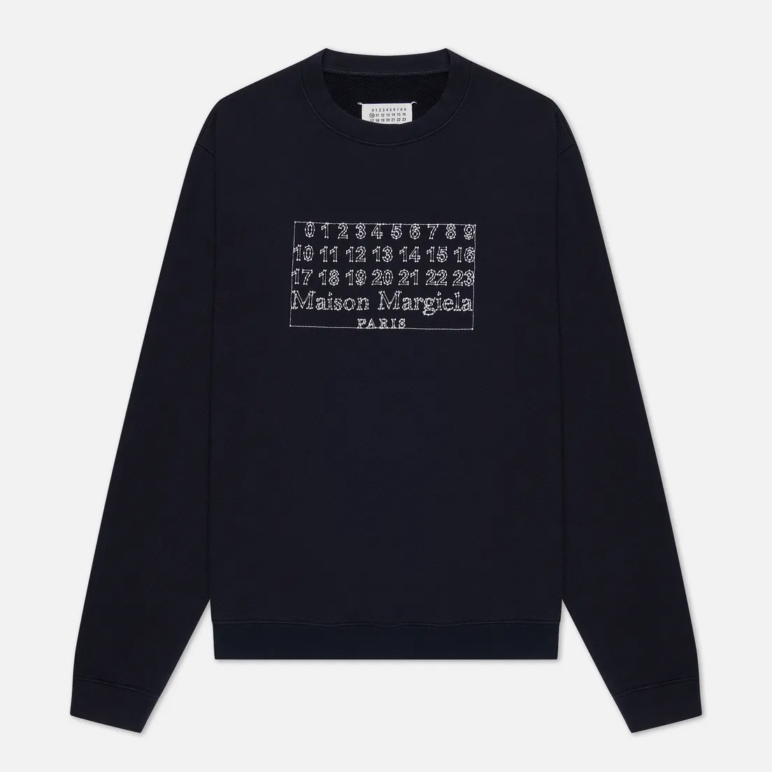 Maison Margiela Мужская толстовка Embroidered Numeric Logo Crew Neck