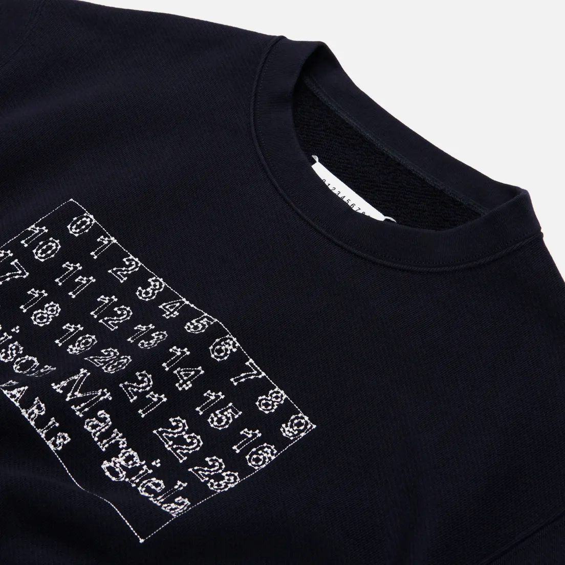 Maison Margiela Мужская толстовка Embroidered Numeric Logo Crew Neck