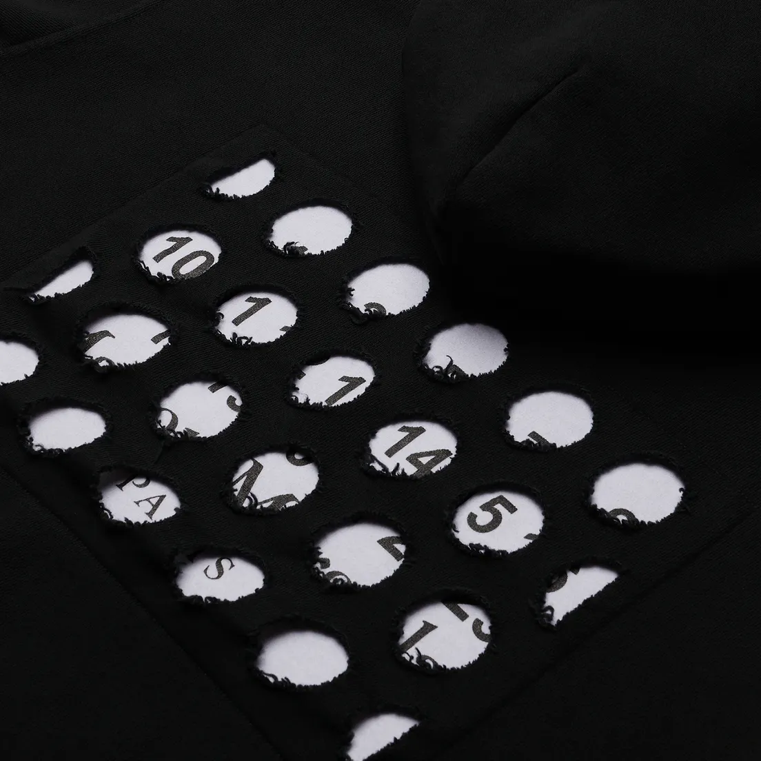 Maison Margiela Мужская толстовка Hole Numbers Logo Hoodie