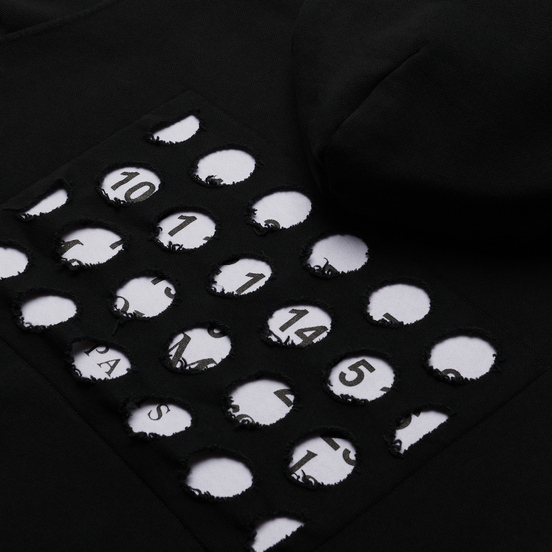 Мужская толстовка Maison Margiela Hole Numbers Logo Hoodie Black