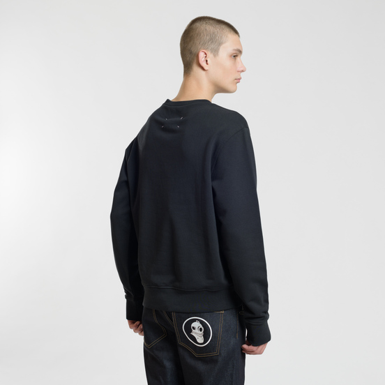 Мужская толстовка Maison Margiela Logo Printed Patch Black