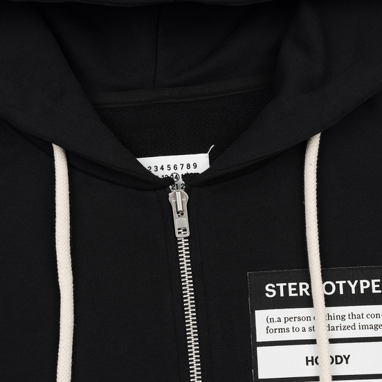 Мужская толстовка Maison Margiela Stereotype Felpa Con Zip Black