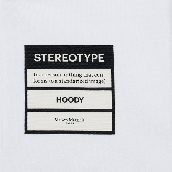 Мужская толстовка Maison Margiela Stereotype Felpa Con Zip Off White