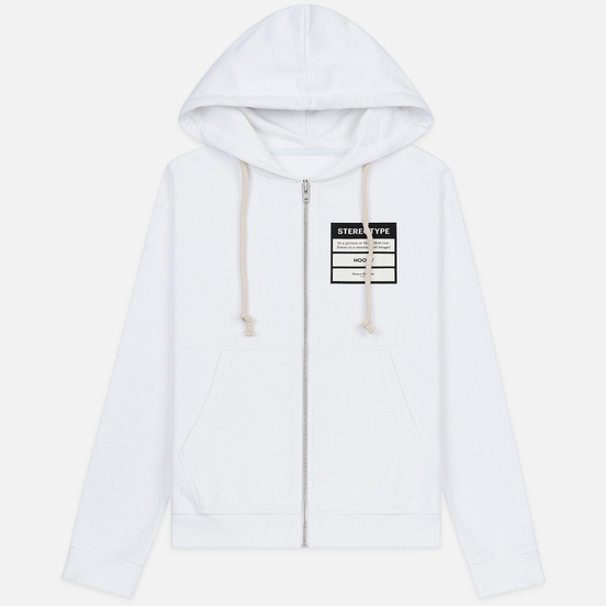 Мужская толстовка Maison Margiela Stereotype Felpa Con Zip Off White