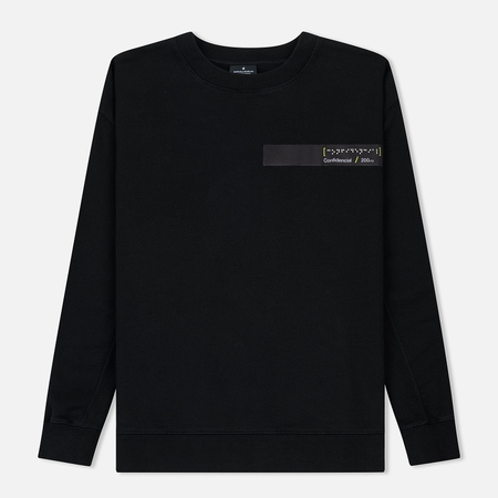 Мужская толстовка Marcelo Burlon Braille Tape Pocket Crewneck Black/Fluo Yellow